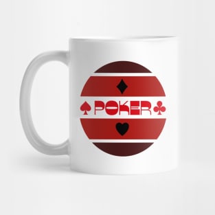 Poker inverse red black Mug